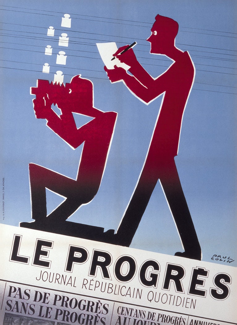 Le Progress Newspaper Poster - Etsy