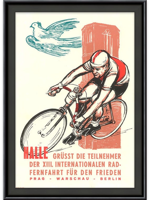 1960 Peace Race Cycling Poster A3//A4 Print
