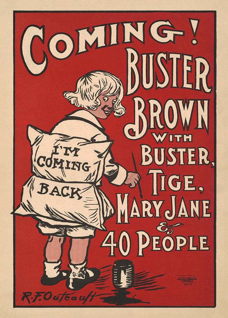Buster Brown Vintage Poster - Etsy