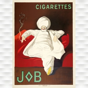 Job Cigarette Papers Poster Prints - Cappiello Poster