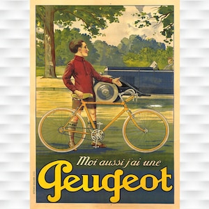 Peugeot Vintage Bicycle  Poster
