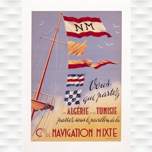 Navigation Mixte - Vintage Travel Poster