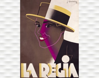 La Regia Poster - Jean Chassing Poster French Poster Paris Poster Vintage Poster