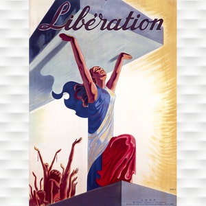 French Liberation Vintage Poster