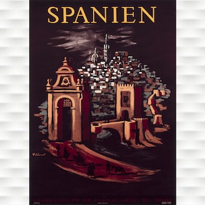 Spanien Vintage Travel Poster