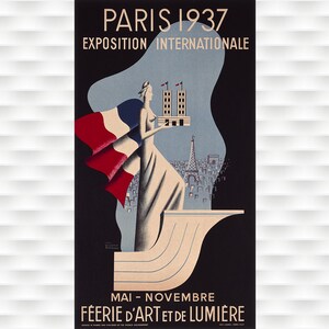 1937 Paris Exposition Vintage Poster