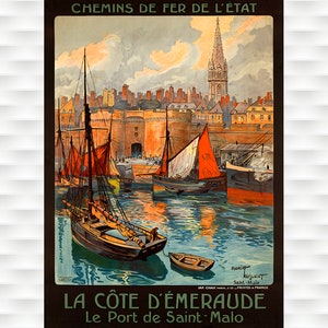 La Cote d&#39;Emeraude - Travel Poster