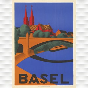 Basel Switzerland Travel Poster