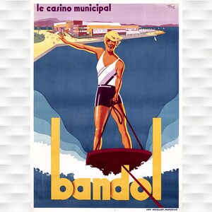 Bandol Casino Travel Poster