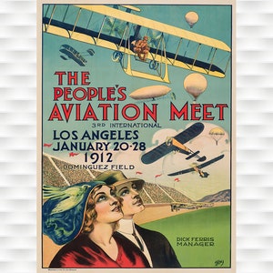 Peoples Aviation Meet - Vintage Poster