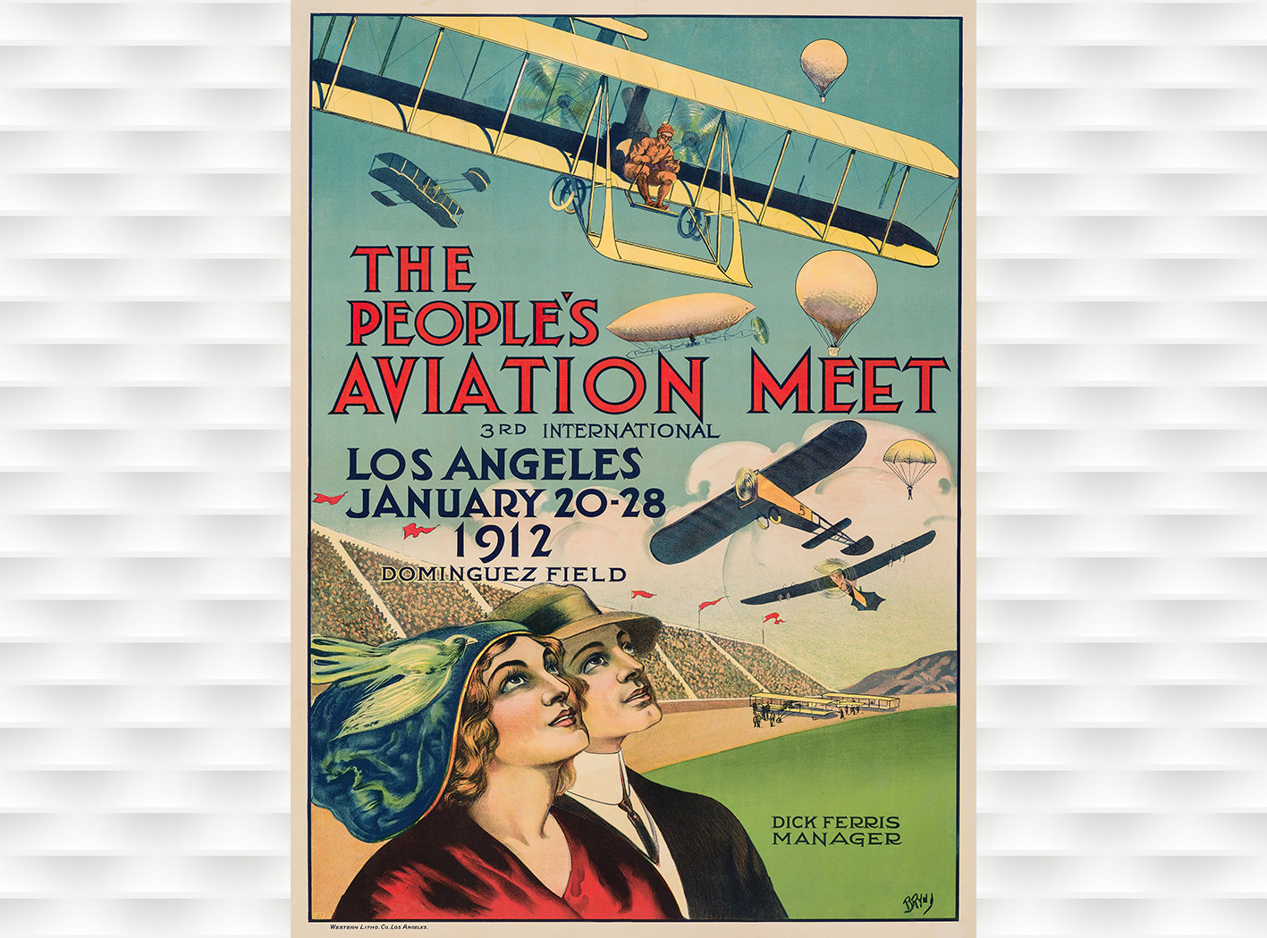 Peoples Aviation Meet - Vintage Poster - Etsy Norway