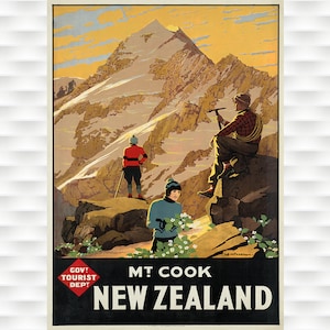 Mt. Cook - New Zealand Travel Poster