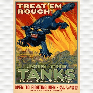Schließ dich den Panzern an Poster - Erster Weltkrieg