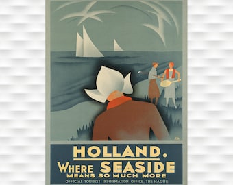Holland Netherlands Travel Poster - Vintage Poster Travel Art - Birthday Gift Christmas gift