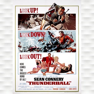 James Bond Thunderball Vintage Movie Poster