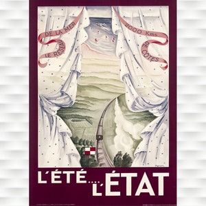 L&#39;Ete L&#39;Etat Vintage Travel Poster