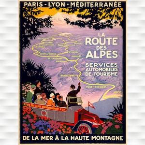 Route des Alpes Travel Poster