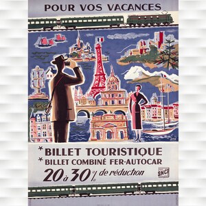 Cartel de viaje francés