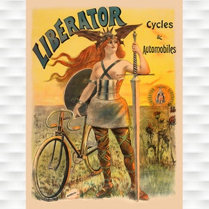 Liberator Cycles Vintage Bicycle Poster