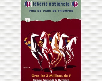 National Lottery Poster Wall Art French Poster Villemot Poster Vintage Poster Birthday Gift Christmas gift