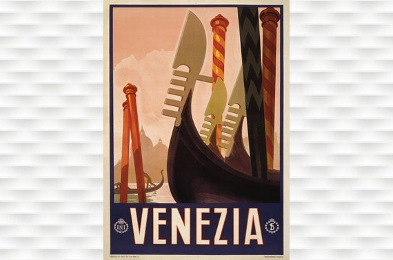 Venezia Venice Italian Travel Poster