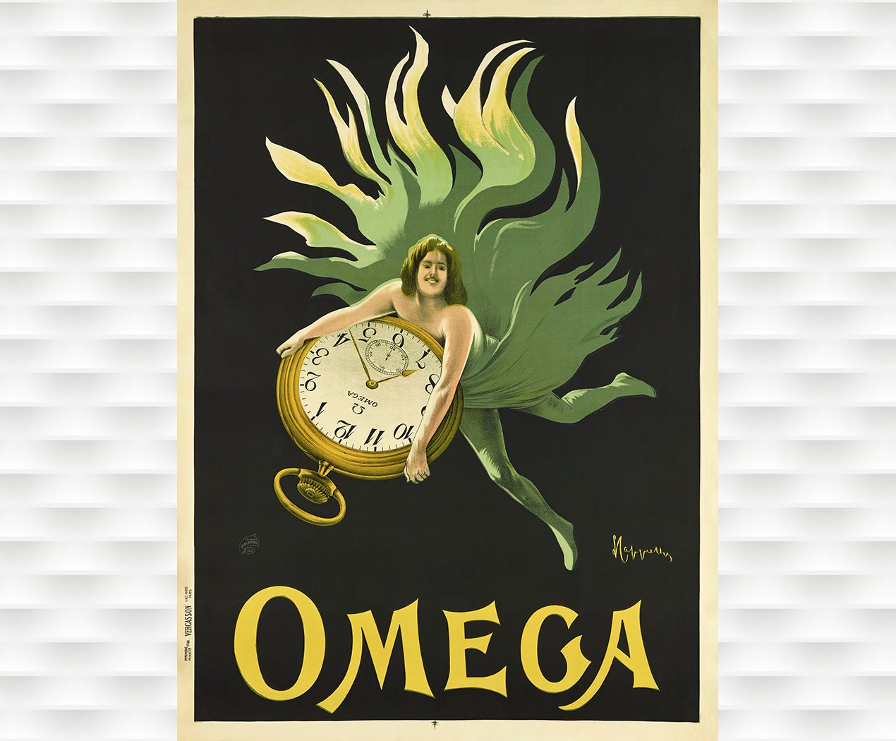 フランス雑誌L'ILLUSTRATION広告 1937年OMEGA オリジナル Omega Watch Poster - Cappiello Poster - Etsy