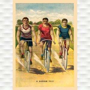 A Bicycle Trio Vintage 1895 Bicycle Poster