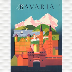 Bavaria Vintage Travel Poster - Germany