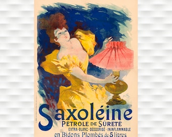 Saxoleine Lamp Fuel Poster Print Art French Poster Wall Art  Birthday Gift Christmas gift