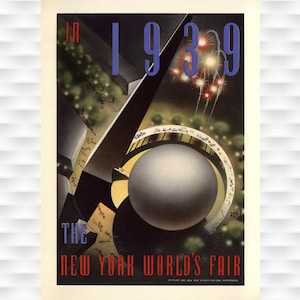 1939 New York Worlds Fair Travel Poster