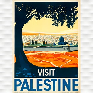 Visit Palestine - Vintage Reise-Poster aus den 1930er Jahren