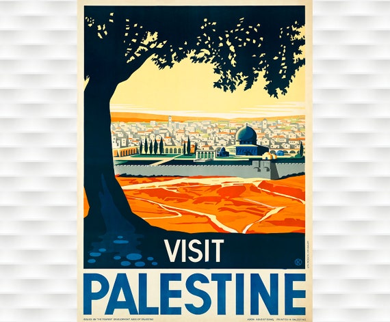 Visit Palestine - Vintage 1930's Travel Poster Prints