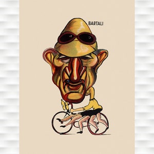 Gino Bartali Giro d&#39;Italia 1949 Vintage Bicycle Poster