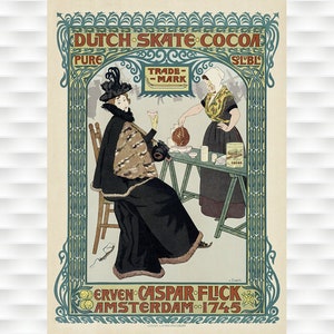 Dutch Skate Cocoa Vintage Poster