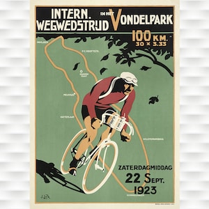 1923 Dutch Vintage Bicycle Race Poster