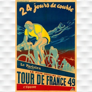 Bicicleta vintage del Tour de Francia de 1949 Póster