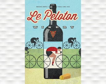 Le Peloton Winery Poster