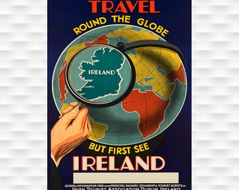 Ireland Travel Poster - Visit Ireland Travel Poster Rail Travel Poster