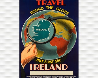 Póster de viaje vintage de Irlanda