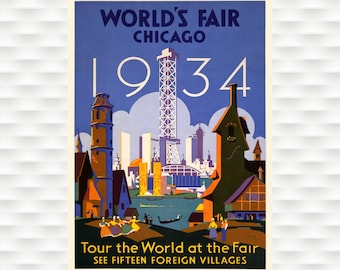 Chicago Century of Progress  Vintage World's Fair Poster