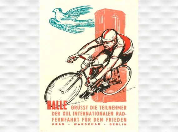 1960 Peace Race Cycling Poster A3//A4 Print