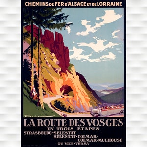 Alsace & Lorraine Railroad France Travel Poster
