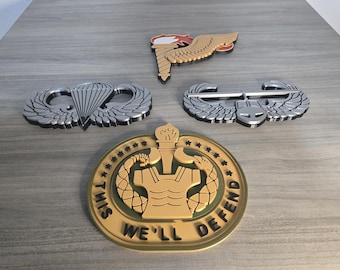 Personalized US Army Badges | Military Graduation/PCS/ETS Gift