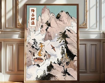 The Last Airbender Aang in the Mountains Poster - Matte Print Poster