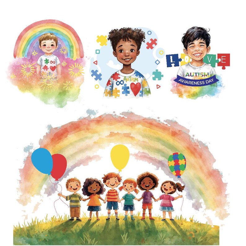 Inclusive Kids Clipart: Special Needs, Disability Awareness (PNG) - Etsy