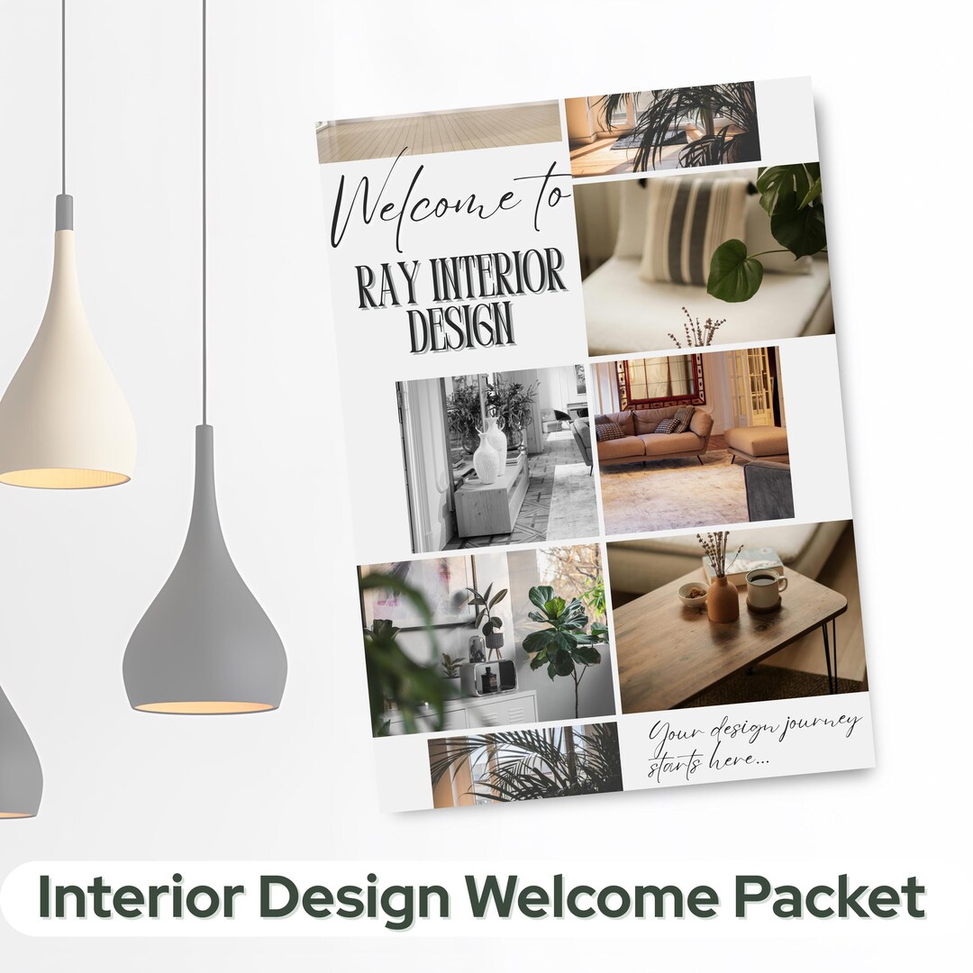 Interior Design Welcome Packet: Editable Canva Template Client ...