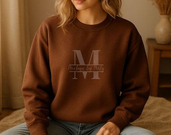 Gildan 18000 Dark Chocolate Sweatshirt Mockup | Digital Download | Neutral Brown Sweater Mock-up