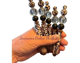 Leopard Bling Makeup Brush Set D - Custom Design