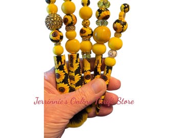 Sunflower Bling Makeup Brush Set C - Custom Design