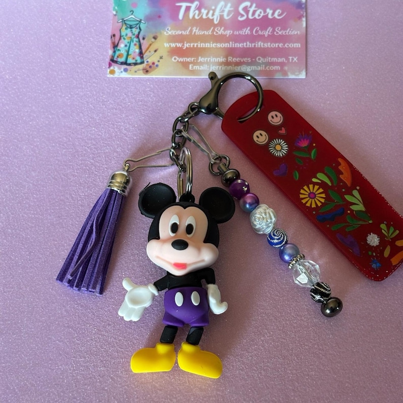 Mickey Mouse Handmade Mini Tumbler Keychain afbeelding 1